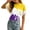 P10 Yellow, variant on Tfken Girls Soft Comfy Tops Holiday Daily Wear Summer Short Sleeve Crew Neck Tshirts Tees With Ice Print Comfortable T-Shirts Child Stretch Clothes Size 3-4 Years