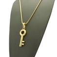 thumbnail image 3 of Polished Lever Lock Key Pendant w/2mm 24" Box Chain Necklace, Gold-Tone, 3 of 4