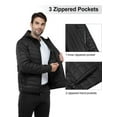 thumbnail image 6 of Off Road Ventures Men's Lightweight Packable Puffer Jacket Hooded Water-Resistant Insulated Winter Quilted Coat for Ski Travel, 6 of 8