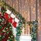 thumbnail image 4 of Paquete de 2 medias navideñas de 17 pulgadas, medias navideñas rojas grandes, medias navideñas con lentejuelas brillantes para las vacaciones familiares, 4 of 4
