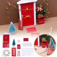 thumbnail image 1 of Wojeull Porte de Noël 1:12 Maison de Poupée Miniature Porte de Fée Lumineuse, 1 of 4