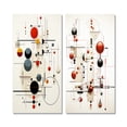 thumbnail image 2 of Designart "Minimal Geometry Mystery Source Codes II" Modern Geometric Wall Art Set Of 2 - Modern White Gallery Set For Office Decor, 2 of 6