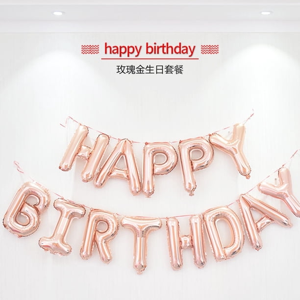 13 unids/set de Globos de papel de aluminio con letras de feliz cumpleaños, pancarta para baby shower, fiesta de cumpleaños, Decoración de Pastel, Globos, regalo para niños, bola inflable Tan Jianjun unisex