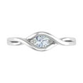 thumbnail image 3 of 1/4 Carat Channel Set Diamond Solitaire Engagement Ring Band in 10K White Gold (Ring Size 6.25), 3 of 4