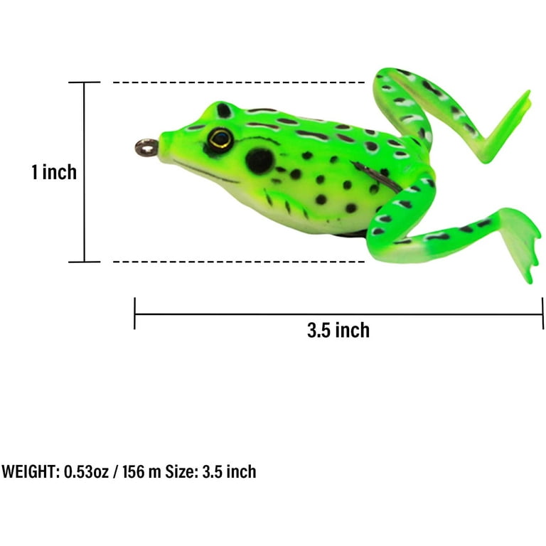Ufish Soft Frog Fishing Lure Set, Bass Topwater Frog Legged Bait Fishing Sets - Top Water Bass Lure Artificial Topwater Lures - Colorful Assorted Frog