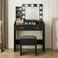 thumbnail image 2 of Vanity Desk with Mirror & Lights, Power Outlet, Stool, 3 Lighting Modes, 2 of 2