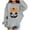 Gray, variant on successthop Spooky Season Sweatshirt Pumpkin Face Infant Toddler Girls Boys Fleece Long Sleeve Pullover Sizes 1-13