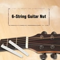 thumbnail image 2 of 2PCS 6 Strings Electric Guitar String Nut Guitar Nut Top Nut Guitar Slotted Bone Nut Flat Bottom Replacement, 2 of 8