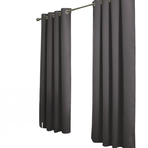 RT Designer Collection Anchorage Blackout Grommet Luxurious Modern Design Curtain Panel 54" x 95" Charcoal