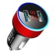 thumbnail image 1 of Adaptador para coche,Adaptador de cargador de coche con pantalla LED 12 V 24 V,Cargador USB con voltímetro LED portátil mini,Cargador USB para encendedor de cigarrillos,teléfonos y, 1 of 8
