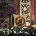 thumbnail image 4 of Bloodhound Christmas Flowers Throw Pillow 14 in x 14 in, 4 of 5
