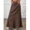 Coffee Brown, variant on Womens Coffee Brown Frayed Hem A-Line Denim Maxi Skirt Casual