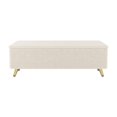 thumbnail image 4 of Miniyam Modern Corduroy Upholstered Ottoman with Metal Legs, Storage Bench for Bedroom,Living Room,Beige, 4 of 7