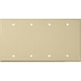 thumbnail image 1 of Stainless Steel Metal Wall Plates 4 Gang Blank Ivory, 1 of 1