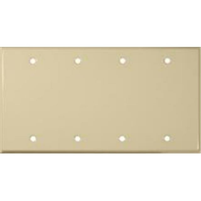 Stainless Steel Metal Wall Plates 4 Gang Blank Ivory