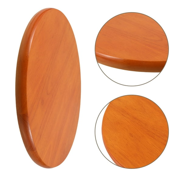 OUNONA Solid Wood Round Stool Seat Replacement in Light Brown for Dining Bar and Office