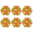 thumbnail image 2 of Fuzoiu Cartoon Pumpkins Print Leather Coasters Set,Drink Coasters Set of 6,for Tabletop Protection, Durable PVC Coasters,Home Décor and Housewarming Gift,Hexagon, 2 of 7