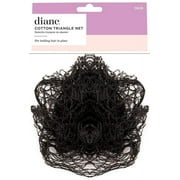 Diane Cotton Triangle Net D608 For Hair ,Black, 1 pack