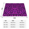 thumbnail image 3 of TEQUAN Double Layer Plush Bed Blanket, Pink Leopard Design Pattern Cozy Soft Air Conditioner Throw Blankets, 80" x 60", 3 of 7
