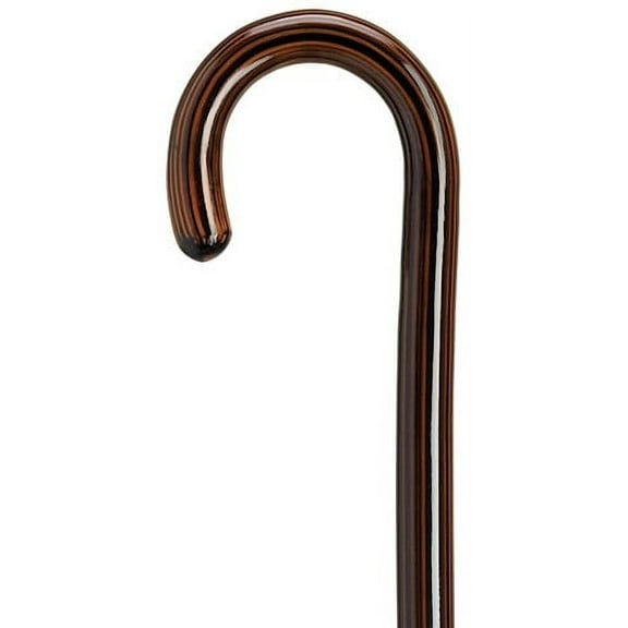 Walking Cane Lady's Round Nose Crook Handle Cane Ebony Stained Maple wood