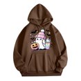 thumbnail image 1 of WEAIXIMIUNG Sweatshirts à Col Rond pour Femmes Zip Up Décontracté à Col Rond avec Poche Imprimé Hoodie, 1 of 3