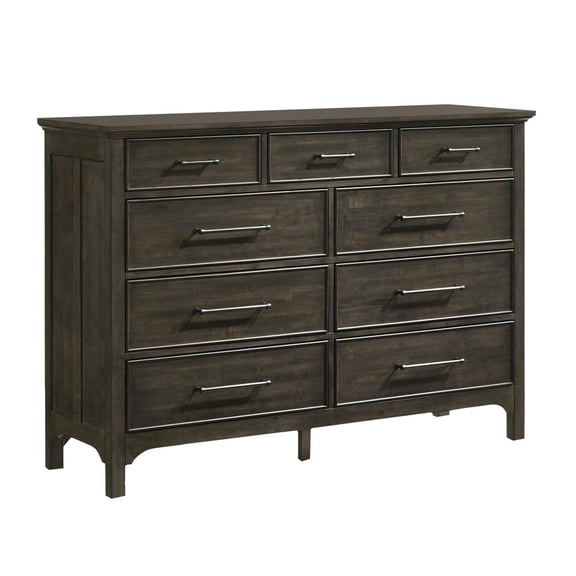 Intercon Dresser, 9 Drawer in Brushed Charcoal