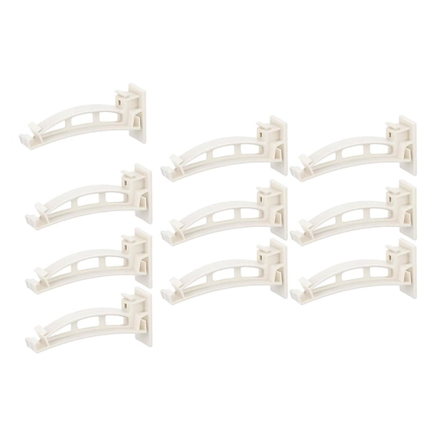 Soportes para canaletas de techo de fácil instalación, conector flexible de PVC duradero para canaletas. 10 unidades