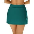 thumbnail image 5 of Charmo Women Solid Split Swim Skirt Built in Shorts High Waisted Swim Bottoms, 5 of 5
