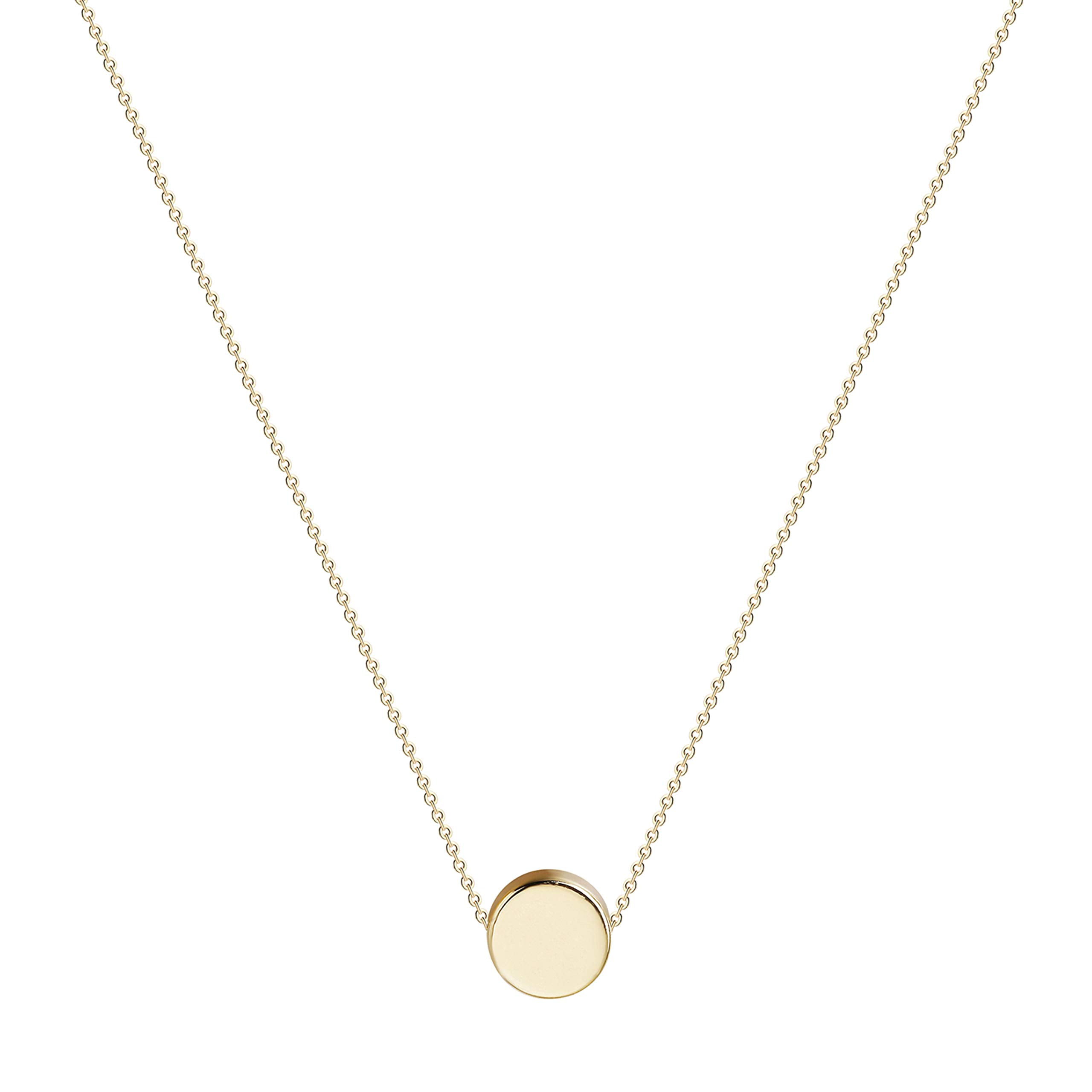 Details about   14K Solid Yellow Gold Mini Key Cut Out Dainty Necklace 16-18" Adjust Minimalist