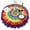 Rainbow Tie Dye, variant on Rainbow Tie Dye Concentric Circles Round Tablecloth 60"x60",Wrinkle Wipeable Table Cloth for Kitchen Dining Room Picnic Patio Party