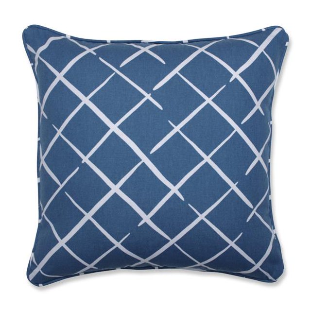 Pillow Perfect 622330 Fin de Crique Intérieure 16.5 Po Jeter Oreiller - Bleu