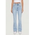 thumbnail image 3 of Women's Mid Rise Stretchy Carpenter Flare Leg Jeans, 3 of 4