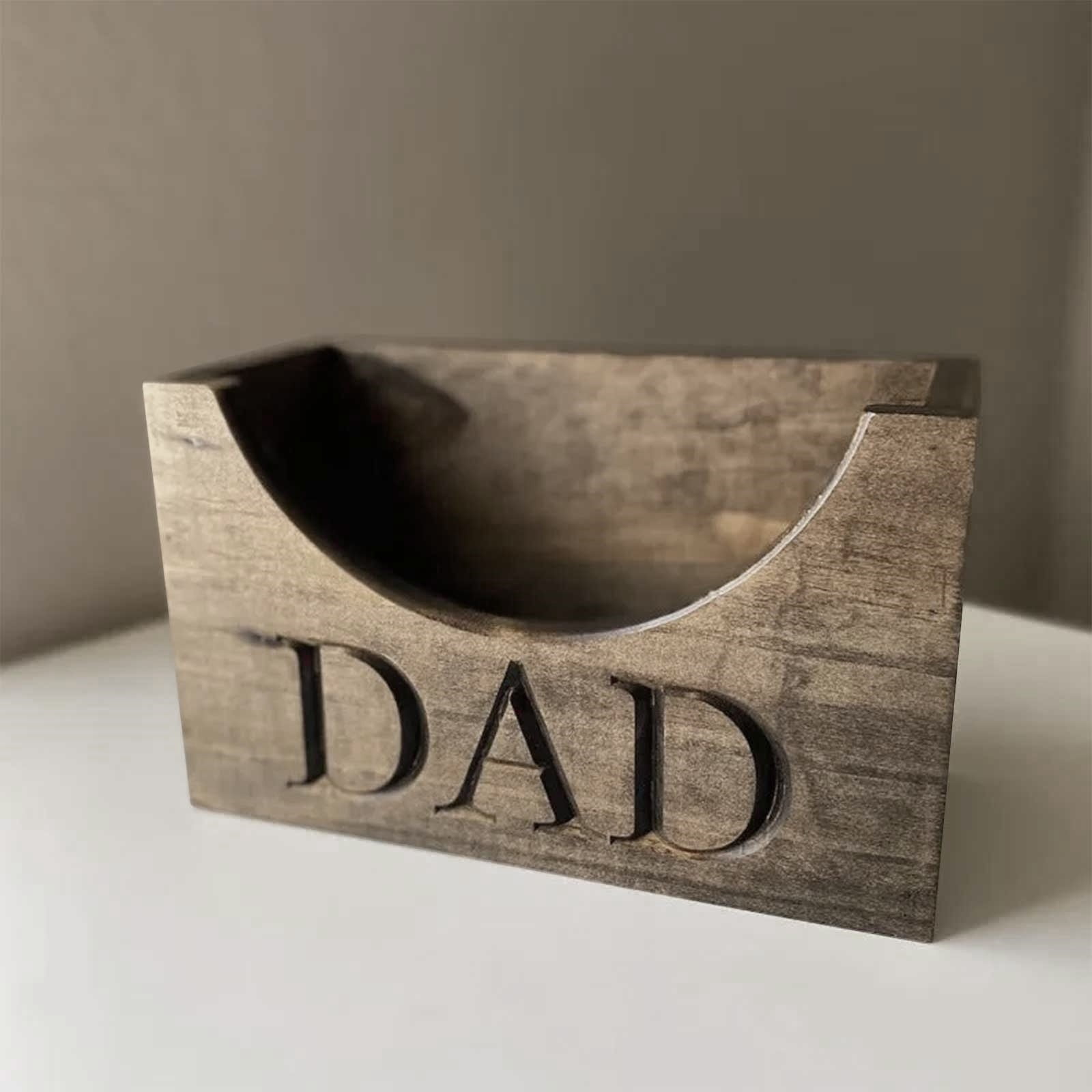 FXMLRLK Wooden Hat Holder Box Hat Display Stand Decoration Baseball Cap Organizer Fathers Day Gift for Papa Dad Husband Graduation (Khaki)