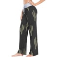 thumbnail image 2 of GZHJMY Women's Pajama Pants Black Cactus Comfy Stretch Sleepwear Essentials womens Lightweight Lounge Terry Pajama Pant, Large, 2 of 7