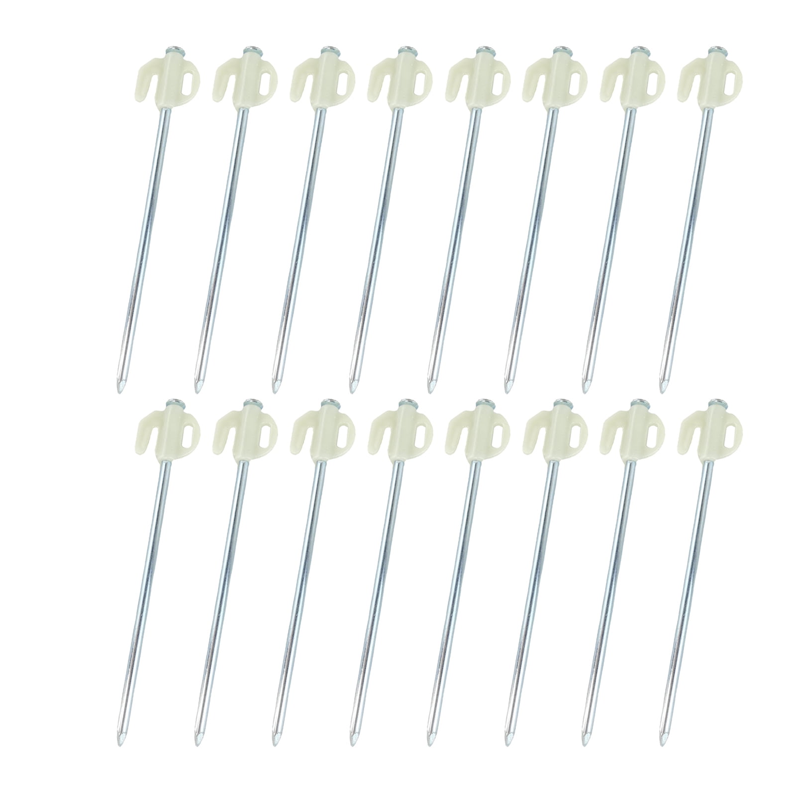 16Pcs Camping Tent Stake Steel Canopy Stakes Spikes Heavy Duty Tent Peg Wind-proof Lengthened Tent Ground Nails