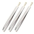 thumbnail image 1 of 3Pcs Stainless Steel Eyebrow Repair Tools Brow Shaping Tweezers Acne Cleaner, 1 of 9