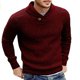 thumbnail image 4 of Suéter de punto con solapa para hombre, nuevo jersey informal de otoño e invierno, ajustado, versátil y de moda, 4 of 5