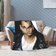 thumbnail image 5 of Johnny Depp Blanket Soft and Warm Lightweight Fluffy Throws Blankets Rug Carpet Gift for Beach Yoga Bedroom Living Room Decoration Sofa Camping Trip Dorm Decor All Season, 5 of 6