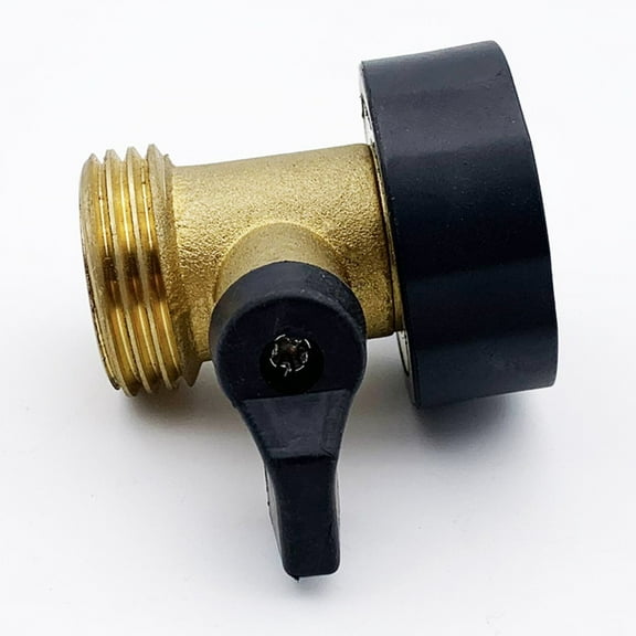 3/4Inch Brass Water Shut Off Valve Garden Hose Connector for Shut Off Stop Water Us Smile Home