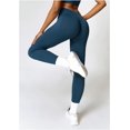 thumbnail image 3 of Yknktstc Conjunto de entrenamiento sin costuras de 2 piezas para mujer, sin espalda, sujetador deportivo con espalda en V, cintura cruzada, leggings de yoga, traje de gimnasio, 3 of 3