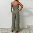 thumbnail image 4 of ICHUANYI Clearance Fashion Women Summer Casual Sexy Short Sleeve Printing Bandage Pants Jumpsuits(Green, S) ICHUANYI WER2023081004489, 4 of 6