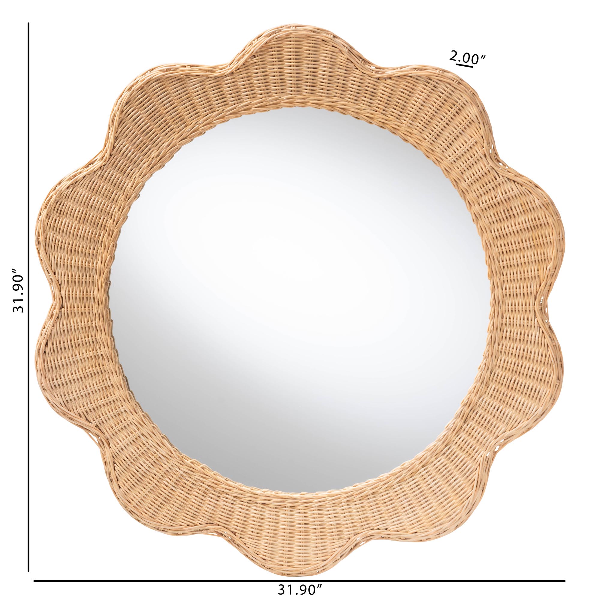 bali & pari Makoto Boho Mirror, Honey