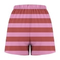 thumbnail image 5 of WRKEKC Shorts d'Été pour Femmes Imprimé Extensible Dégradé Bouton Rayé Shorts avec Style Mode pour Femmes, 5 of 5