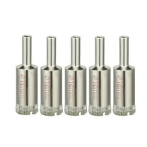 5Pcs 5/8" Diamond Particles Coating Tip Hole Saw Drill Bit for Glass