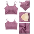 thumbnail image 7 of YouLoveIt Women Sexy Vest Thin Shoulder Strap Vest Tank Tops Solid Color Yoga Vest Padded Vest Casual Sling Tank Tops Girls Ladies Sexy Vest Strappy Bra, 7 of 7
