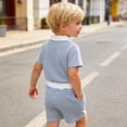 thumbnail image 3 of Shadoumai Toddler Boy Summer Outfits Summer Cartoon Print Crewneck T Shirt and Shorts Outfits Set Soft Pullover Tops Shorts 2 Piece Outfits Summer Clothes for Boys, 3 of 7
