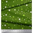 thumbnail image 3 of Soimoi Green polyester Crepe Fabric Stars Star Print Fabric by the Yard 52 Inch Wide, 3 of 3