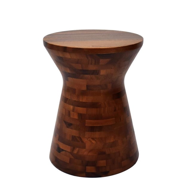 Table d'Appoint en Bois d'Acacia Massif Domingo en Finition Naturelle