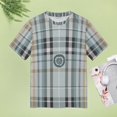 thumbnail image 5 of Flower Grid Pattern T-Shirts Casual T-Shirt Short Sleeve Women Trendy Tshirt Beach Custom Tops, 5 of 5