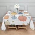 thumbnail image 3 of Fall Pumpkins Leaves Pattern Square Tablecloth,Waterproof Square Table Cover,Wipeable Spillproof Washable Table Cover for Home Kitchen Party Decor 42"X42"(107x107cm), 3 of 6